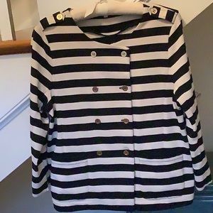 Navy and ivory sailor inspired jacket